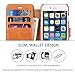 SHIELDON Genuine Leather iPhone 6s Case Ultra Slim Fit Wallet Case Flip Book Design with Stand & Card Compartments [Magnetic Closure] for iPhone6/6S, Brown