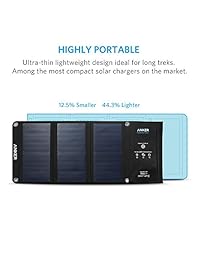 Anker 21W Cargador Solar Dual USB PowerPort Solar para iPhone 7   6S   Plus, iPad Pro   Air 2   Mini, Galaxy S7   S6   Edge   Plus, Note 5   4, LG, Nexus, HTC y más