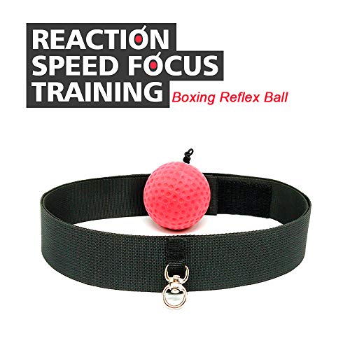Gdaytao Boxing Ball Reflex Headband, 2 Training Speed Levels, Great Fight Trainer on String, Perfect Improving Speed Reactions, Agility, Punching Speed Hand Eye Coordination - Thumbnail 5