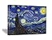 Wieco Art Large Starry Night by Van Gogh Classical Famous Artwork Modern Canvas Prints Blue Abstract Landscape Pictures Prints on Canvas Wall Art for Living Room Bedroom Home Decorations