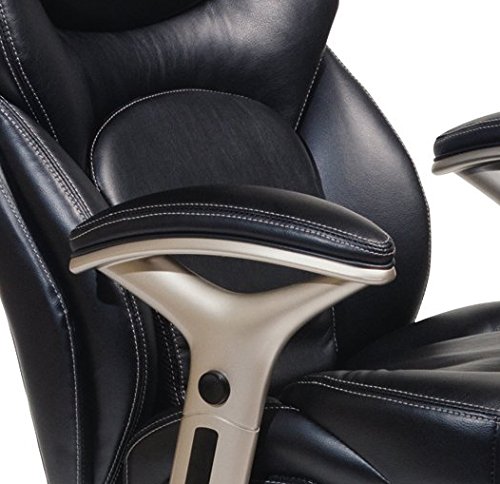 Serta Works Ergonomic Executive Office Chair with Back in Motion Technology, Black Bonded Leather