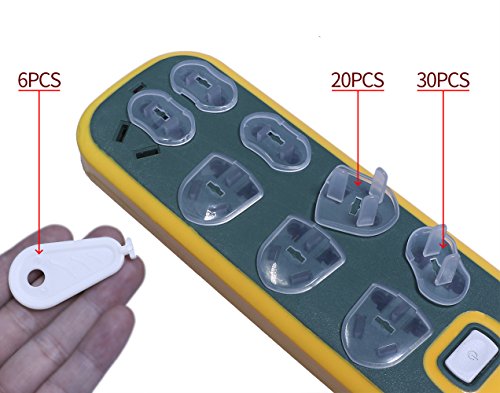 Penta Angel 50 Count Baby Safety Clear Open Outlet Plugs Covers Set Child Proof Electric Socket Protector Secure Cap