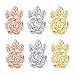 Wode Shop 3 Pairs Hypoallergenic Earring Backs Adjustable Ear Backs, Magic Earring Backs Lifts Easy to Use for Ear Lobe Lifter (Gold Plated, Silver Plated, Rose Gold - Flower Style)