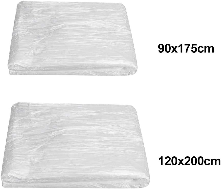 BEYST 100pcs Disposable Bed Sheets, Massage Tables Cover Linens Plastic Drape Sheets for Massage Spa Bed Facial Waxing Protection Body Treatment: Home & Kitchen