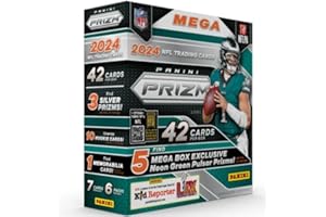 GENERIC 2024 Prizm Football Trading Card Mega Box (Neon Green Pulsar Prizm)