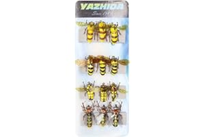 YZD Fly Fishing Flies Collection Premium Realstic Trout Flies Dry Fly Assortment Flyfishing Flys Lures Kits…