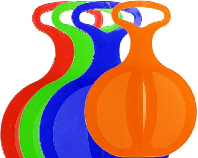 LILENO SPORTS 4 Stück Poporutscher Schlitten Tellerrutscher Schneerutscher Porutscher 33 x 46 cm