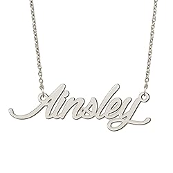 BYBWBL Ainsley Name Pendant Necklace Silver Color
