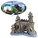 Techinal Aquarium Fish Tank Polyresin Tower Castle Ornament Decoration