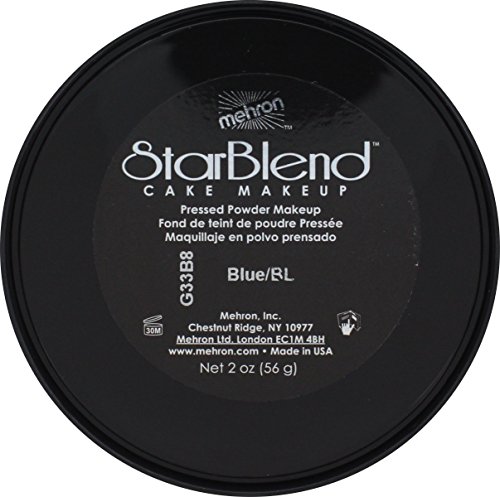 Mehron Makeup StarBlend Cake Makeup BLUE - 2oz