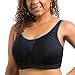 SYROKAN Women's Bounce Control Wirefree High Impact Full Figure Support Sports Bra Black 36DD