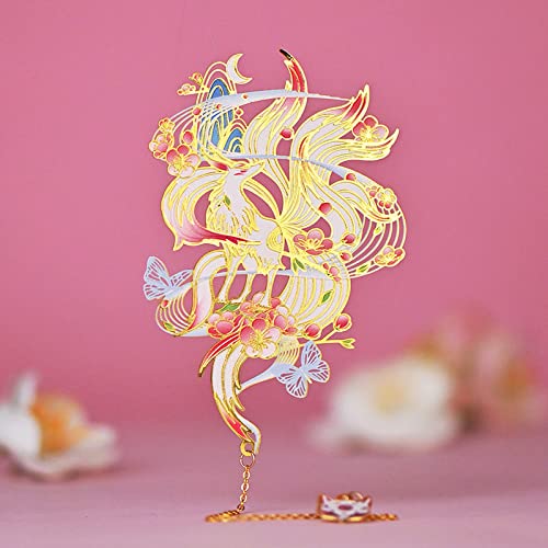 BLBMH Cute Metal Bookmarks for Women Book Lovers Cool Anime Kitsune Book Marks Unique Gifts Christmas Birthday -K4