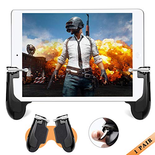 Mobile Game Controller for iPad, COCASES Sensitive Shoot Aim Tablet Gamepad Trigger Button for PUBG, Upgraded Version Compatible 4.5-12.9 inch Tablet & Smartphone