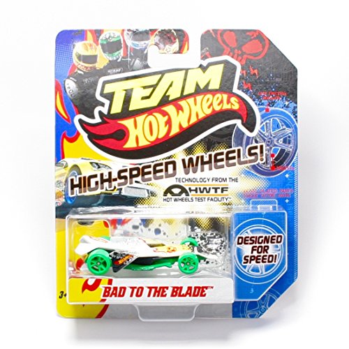 Team Hot Wheels High Speed Wheels - Bad to the Blade (White and Green)