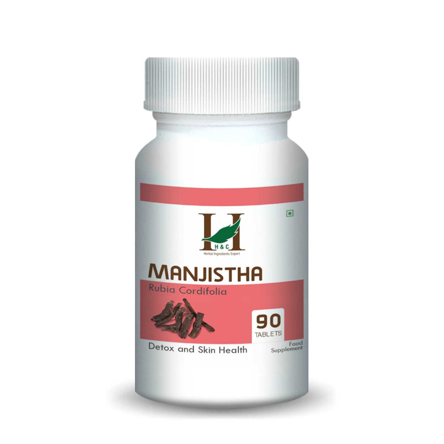 H&C Manjistha Tablets (Rubia Cordifolia) - 350mg, 90 Counts | Natural Blood Cleanser