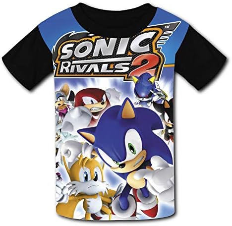 Son-ic R-ivals T-Shirts for Kids 3D Short Sleeve Tops Tee