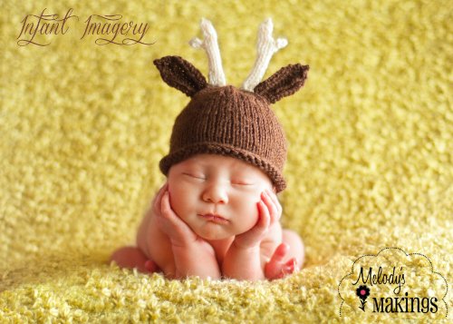 Antler Hat Knitting Pattern - 6 Sizes Included