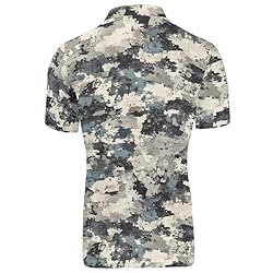 HUGS IDEA Colorful Camo Men's Golf Shirts Dry Fit