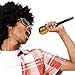 (12 Pack) Gold Glitter Pretend Toy Microphone for Kids Party Favors