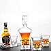 KANARS Iceberg Scotch Glasses set of 4, Premium Classy Lead Free Crystal Old Fashioned Cocktail Cool Rocks Whiskey Glass Short Tumbler for Bourbon Tasting, Irish Whisky, Brandy