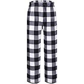 Ekouaer Boys Pajama Pants Long Sleep Soft Elastic Waist Bottoms Plaid Lounge With 2 Pockets 4-14 Years