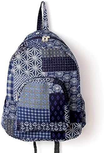 WORTHTRYIT Women's Thailand Cotton Multi Pockets Strap Bag Floral Backpack Shoulder Bag