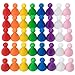 100 Assorted 25mm Halma Game Pawns in 8 Colors, About 12 Pawns Per Color by Brybelly