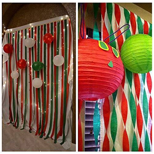 image for Supla 12 Rolls 324 Yards 3 Colors Christmas Party Streamers Photo Boot