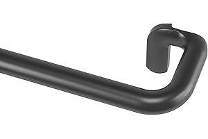 Umbra Twilight Curtain Rod Set – Wrap Around Design Ideal for Blackout or Room Darkening Panels, 66 to 144 Inches, Black