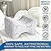 Memory Foam Orthopedic Pain Relief Knee Pillow by Lunavy Side Sleeper Pillow Best for Knee, Leg, Back and Spine Aligment CertiPUR-US Certified,(9.3 x 7.8 x 6.3 inches) White