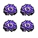 ZHU YU CHUN Large Artificial Floating Lotus Flowers, Home Garden Pond Aquarium Wedding Decor, Purple (Pack of 4)