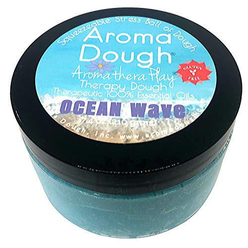 Aroma Dough® Therapy Dough - Ocean Essential Oil Play Dough - Gluten-Free & Non-Allergenic - Child & Adult Therapy Tools - Reduce Stress & Anxiety - Sensory Fidget Room Equipment - Gift Box -8 Oz -