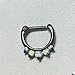 SEPTUM CLICKER Nose Ring, Opal and Black Titanium setting, 16 gauge, nose ring, body piercing