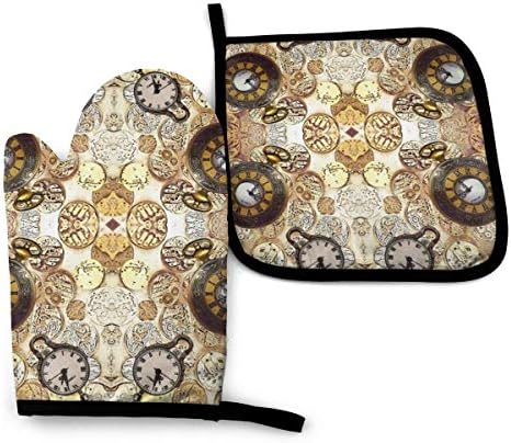 耐熱ミトン オーブンミトン 鍋つかみ ミトン オーブングローブ 断熱 防水 5 大好評 やけど防止 滑り止め 厚手 鍋料理 おしゃれ キッチン手袋 電子レンジ オー オーブン料理 耐久性 ホームベーカリー パーツスチームパンクブライジアインを見る