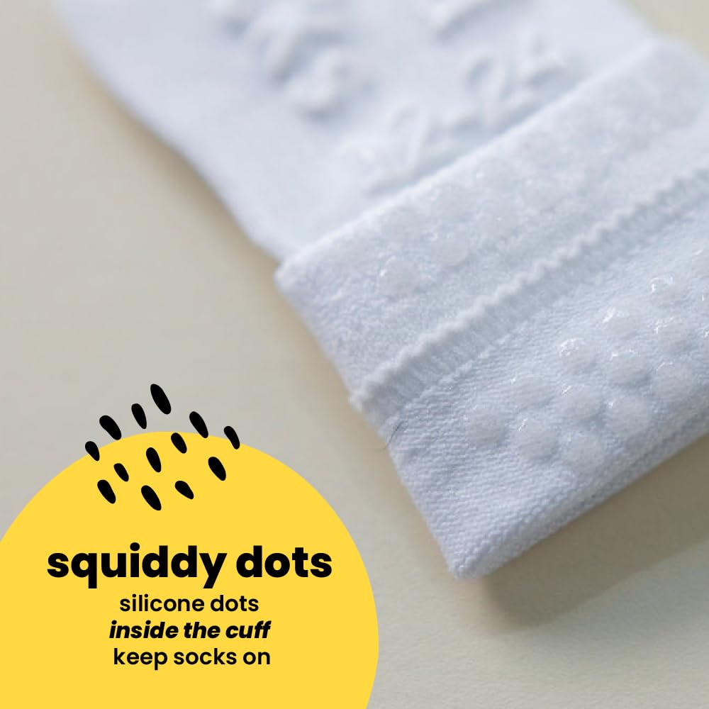 squid socks Polyester Socks | 0-6M, 6-12M, 12-24M, & 2T-3T | Grip Socks that Stay On | As Seen on Shark Tan
