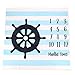 Baby Monthly Milestone Photo Blanket | Month Baby Blanket for Pictures- Nautical