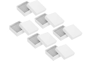 PATIKIL 100 Well Centrifuge Tube Freezer Storage Box, 6 Pcs Waterproof Cardboard Tube Rack for 0.5ml, 1.5ml, 1.8ml, 2ml Tubes