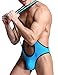 Sandbank Men’s Sexy Mesh Wrestling Singlet Underwear Jockstrap Bodysuit Jumpsuit (M, Blue)