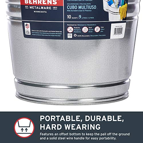Behrens BEHRENS1210GS 1210GS 10Quart Galvanized Steel Pail Pricepulse