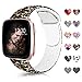 Sunnywoo Compatible with Fitbit Versa/Versa Lite Edition Bands, Soft Silicone Fadeless Floral Pattern Printed Strap Replacement Wristband Fitbit Versa Smart Fitness Watch for Women Men, Large Small