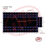 XTARPS 16' x 27' MP Flatbed Truck Tarp - Light Weight Lumber Tarp with 4' Drop