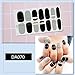 WOKOTO 6 Sheets Full Nail Stickers Pure Color Gradient Grain Full Wraps Adhesive Manicure Decals Strips with 1pcs Nail File for Girls