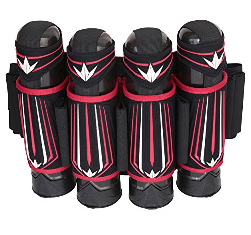 Bunker Kings 4+5 Supreme Pack V3 Paintball Harness Pod Pack - Red / White
