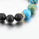 Mystiqs Lava Rock Beaded Bracelet Essential Oil Diffuser for Men,Women Aromatherapy Ideal for Anti-Stress or Anti-Anxiety