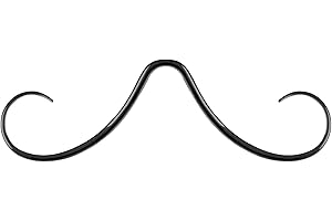 AccGin 14G 16G Mustache Septum Ring 316L Surgical Steel Septum Mustache Nose Ring Piercing Jewelry Septum Piercing Hanger Black Gold Silver Rainbow