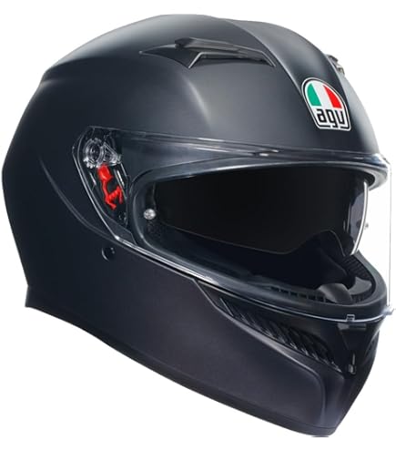 Amazon.com : AGV K3 Street Helmet-Matte Black-L : Sports & Outdoors