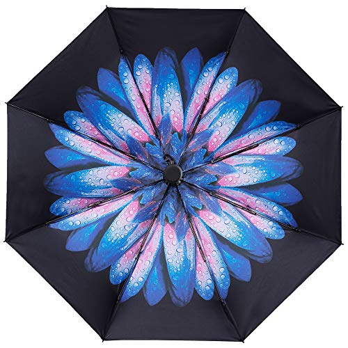 Goothdurs Travel Mini Umbrella - Compact Small Sun & Rain Windproof Umbrellas for Women Men with 95% Anti-UV Portable Lightweight Outdoor Parasol - Thumbnail 5