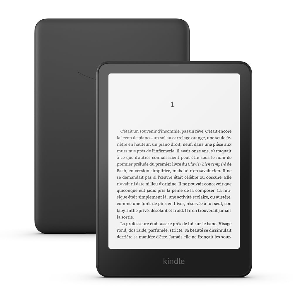 Amazon Kindle Paperwhite (Nouvelle génération) - Notre modèle le plus rapide avec un nouvel écran antireflets et une autonomie de plusieurs semaines - 16 Go - Avec publicités - Noir