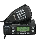 LUITON LT-898UV Dual Band Mobile Radio 10watts Dual Standby with Free Programming Cable VHF UHF FM Transceiver (Black)