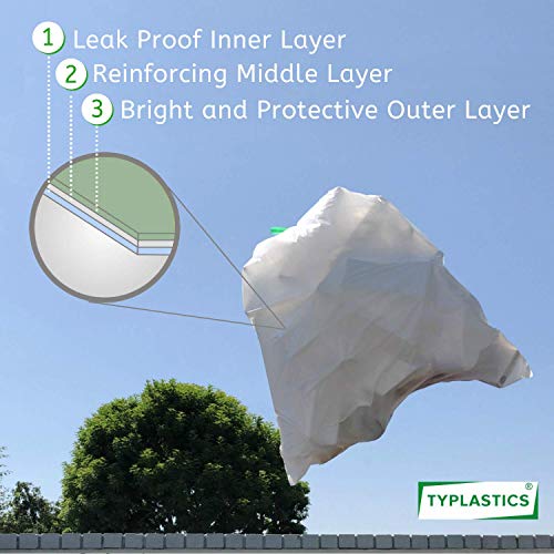 TYPLASTICS Tall Kitchen Trash Bags - Drawstring 13 Gallon Trash Bag - 120 Count - White - Thumbnail 3